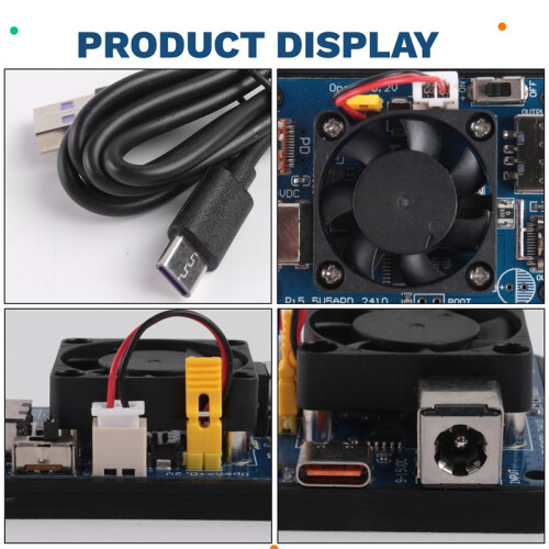 For Raspberry Pi 5 Power PD Trigger Activation Module 5V5A 27W PD  USB Dual Input Wide Voltage Dual Output with Cable 1