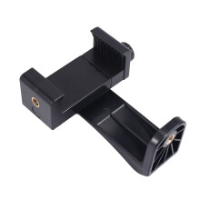 Phone Holder/Vertical and Horizontal Tripod Mount Adapter Rotatable Bracket with 1/4 Inch Screw Hole/Adjustable Clip