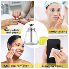 180ml Clear Acetone Pump Dispenser, Leak-Proof Glass Bottle for Nail Polish & Makeup Remover
