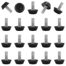 30 pezzi di piedini regolabili per mobili con filettatura da 1/4, M6 x 15 mm, piedini di livellamento per mobili da giardino.