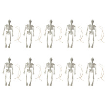 10 stuks miniatuur skeletornamenten voor-Wit