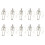 10pcs Halloween Miniature Skeletons Plastic Decorative-White 1