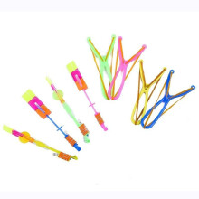 4Pcs Amazing Led Light Arrow Rocket Helicopter Flying Toy Party Fun Gift Elastic 13*6CM