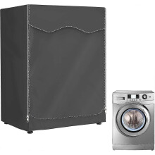 outdoor Washing Machine And Dryer Cover, Waterproof Washing Machine Cover With Front Opening (black, 60 X 60 X 85 Cm)