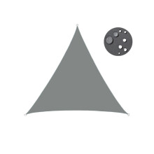 2x2x2 M Hdpe Triangle Solar Protection - Balcony Garden Cover Gray