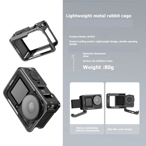 NEEWER for  Action 6 Metal Frame Horizontal Vertical Shooting Protection Frame Rabbit Cage Frame Action Camera Accessory 1