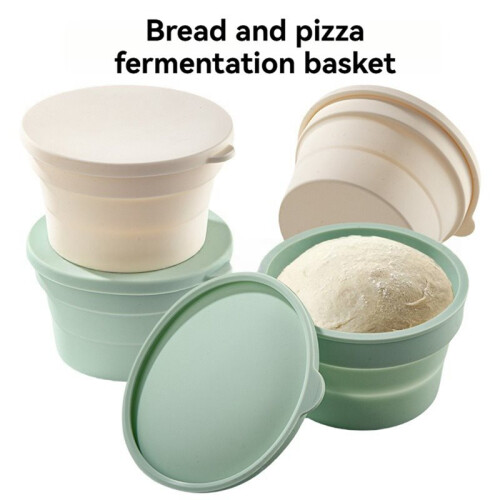 Pizza Dough Proofing Box with Lid Multi-Functional Foldable Non-Stick Silicone Bread/Pizza/Toast Proofing Box 1