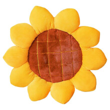 Prenosný plyšový vankúš s mäkkou rastlinou v tvare slnečnice