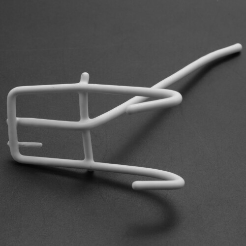 40 Pcs 3.9Inch Long White Metal Store Grid Wall Bracket Display Hooks 1