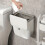 Effortless Cleanup Space White Wall-Mounted Trash Bin for Kitchen - Durable Plastic, Multi-Functional Garbage Storage 2