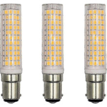LED žiarovka Ba15d, energeticky úsporná pätica 15 W, do chladničky/šijacieho stroja/stolovej lampy AC230 V, balenie 3 kusov (teplá biela