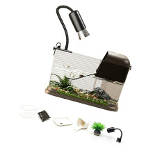 Turtles Tanks Aquarium with Basking Platform-black brown large