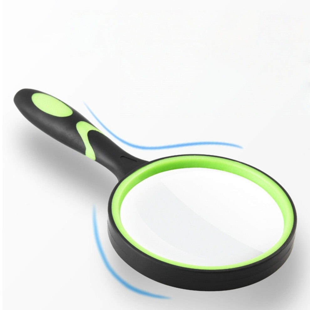 Large Magnifying Glass 10x Handheld Reading Magnifier Compatible with Seniors & Kids - 100mm 4inches Real Glass Magnif
