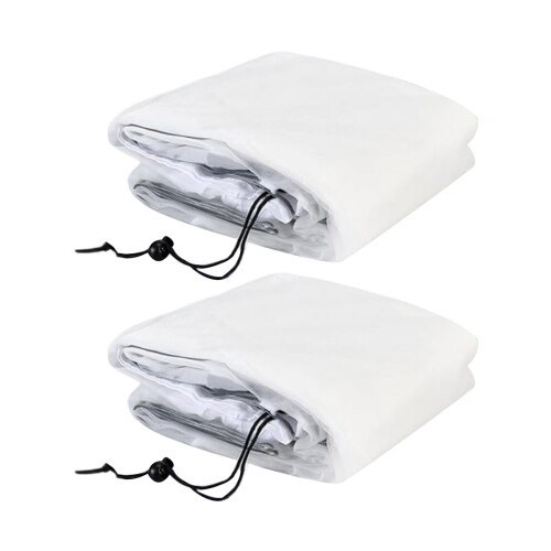 Protective Garden Netting with Drawstring for-White twopieces