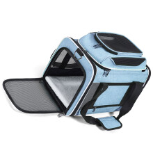 Light Weight Folded Pet Carriers Regulable Cats Carriers-Blue
