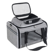 Foldable Travel Pet Carriers For Small Dogs Cats With-Grey
