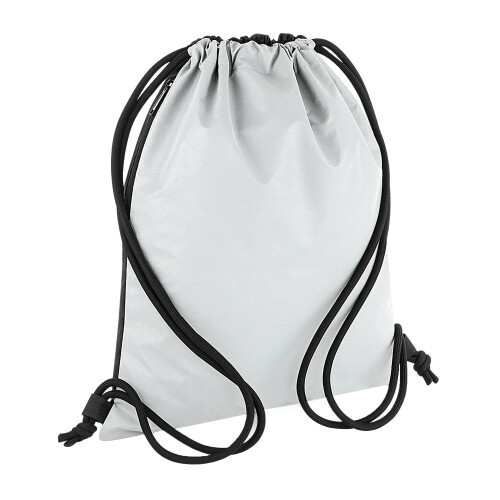 BagBase (One Size, Silver) Bagbase Reflective Drawstring Bag