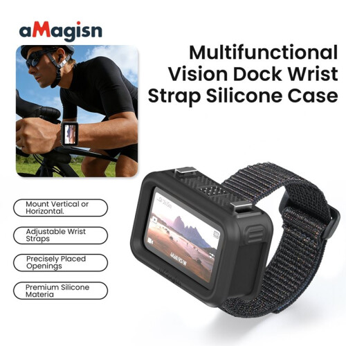 AMAGISN Multifunctional Vision Dock Wrist Strap Silicone Case for  Osmo  Camera Body Screen Protective Case Cover 2