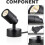 Spots LED d'intérieur, éclairage indirect 3W, projecteur de sol, 3000K, prise US_P 2