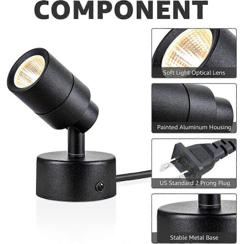 Spots LED d'intérieur, éclairage indirect 3W, projecteur de sol, 3000K, prise US_P 1