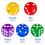 50Pack 14MM Translucent&Solid 6-Sided Game Dice for Board Games,Activity,Casino Theme,Teaching Math 3