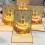 Foldable Greeting Card with Envelope 3D Birthday Themed-Gold 3