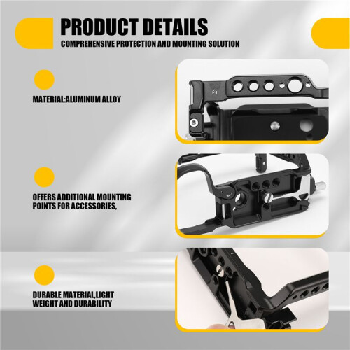 for ZV-E10 II Cage Kit Quick Release Expansion Frame HawkLock Quick Release 2
