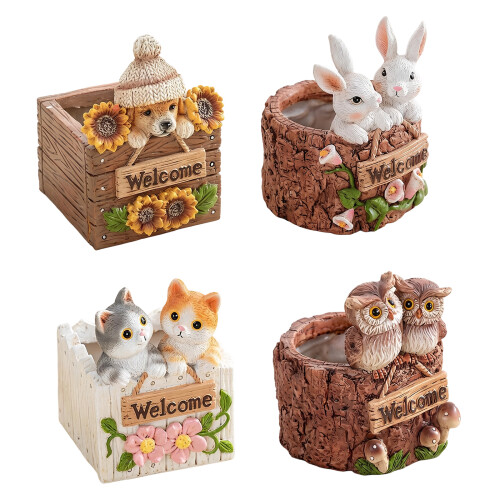 Light weight Decorative Resins Planter Durability Outdoor-3 1