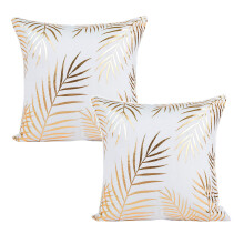 Putetrekk i gullfolie, firkantet, 45 cm polyester