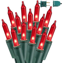 Luzes de Natal incandescentes vermelhas BrizLabs, 21,2 metros (69,6 pés), 300 unidades.