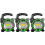 Refletor de trabalho LED COB com gancho – Verde, pacote com 3 unidades 1