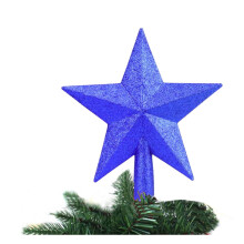 Étoile à cinq branches dorée pour sapin de Noël