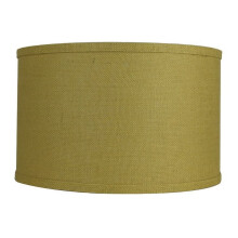 Abat-jour tambour en toile de jute, couverture rigide avec doublure blanche