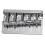 5 String Verdikte Bas Zadel Brug Pull String Plaat voor 5 String Elektrische Bas Gitaar Accessoires Zilver 3