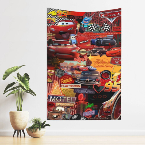 Salama McQueen -gobeliini 60x40 tuumaa polyesteriä