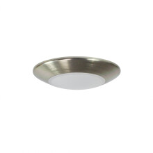 Plafoniera a LED Nora Opal, larga 15 cm, in metallo naturale.