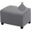Housse de pouf extensible jacquard grise 1