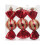 Conjunto de 3 enfeites de Natal com glitter em formato de doces 1