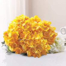 Conjunto de 10 flores artificiais de hortênsia azul com hastes (7 polegadas)