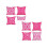 Geometric Pillow Case Set – Soft Fabric, 35 cm Square, 1