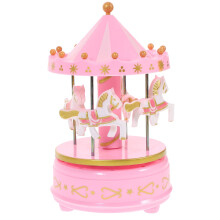 Christmas Pendant Merry-Go-Round Ornament Pink 1PC