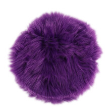 Tapis rond en imitation laine de mouton 30x30cm