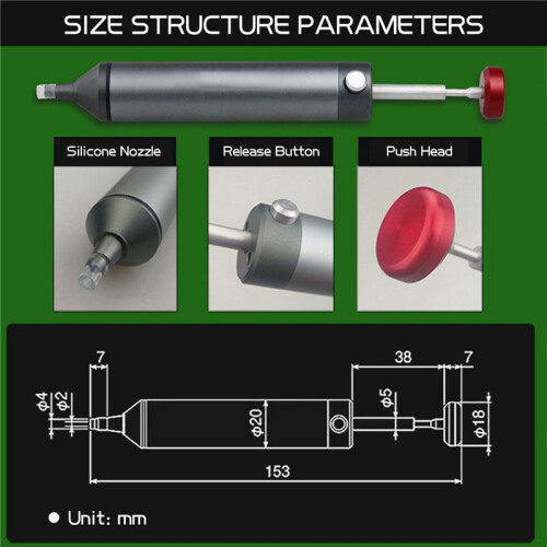 Desoldering Pump Picker SS-02 Professional Soldering Tool Desoldering Pump Picker Removal Tool 2