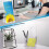 Acrylic Brochure Holder Slant Back Design, Clear Display Stand, Plastic Table Stand Sign Holder 2 Pack 6