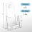 Acrylic Brochure Holder Slant Back Design, Clear Display Stand, Plastic Table Stand Sign Holder 2 Pack 8