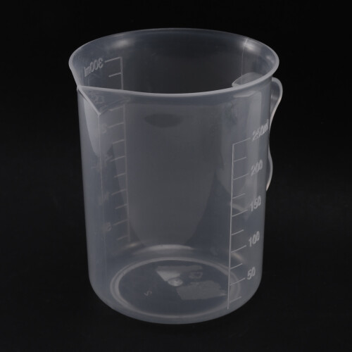 Measuring Jug 250mL Graduated Beaker Clear White Plastic Cup 2