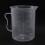 Measuring Jug 250mL Graduated Beaker Clear White Plastic Cup 5