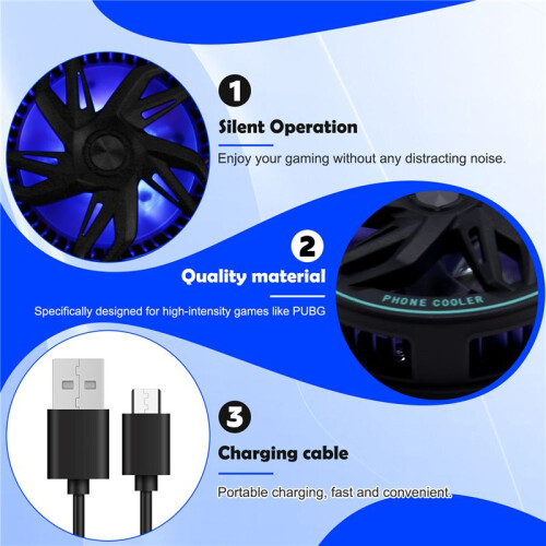 S18 Mobile Phone Cooling Radiator Magnetic Semiconductor Technology, Silent Operation Compatible with IOS & Android A 1