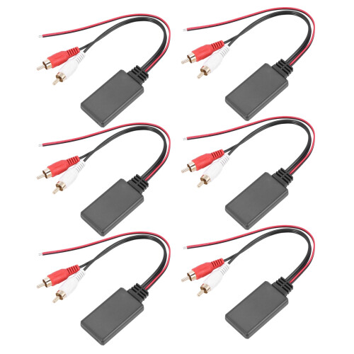 6X Car Universal Wireless  Module Music Adapter Rca Aux Audio Cable