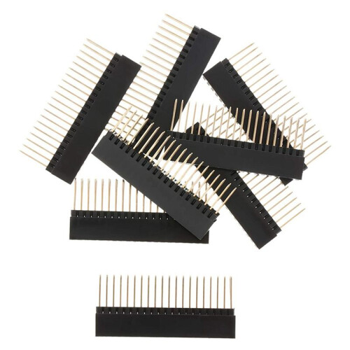 80PCS,2X20(40 Pin) Extra Tall Female 0.1 Inch Pitch Stacking Header for Raspberry Pi A+/B+/Pi 2/Pi 3 Extra Tall Header 1